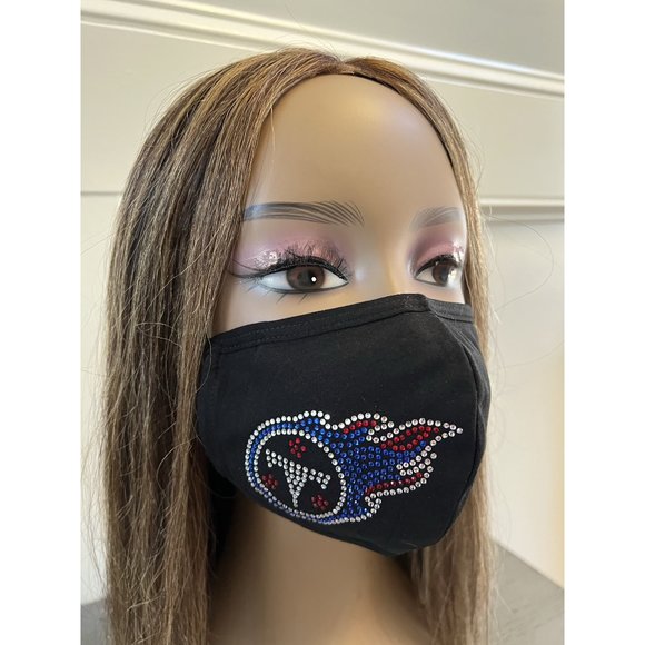 Tennessee Titans Bling Face Mask Side Logo - Picture 3 of 8